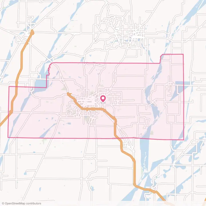 Map of the flower delivery area in Craighead County, Arkansas