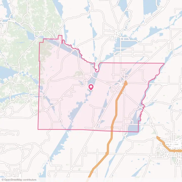 Map of the flower delivery area in Lawrence County, Arkansas