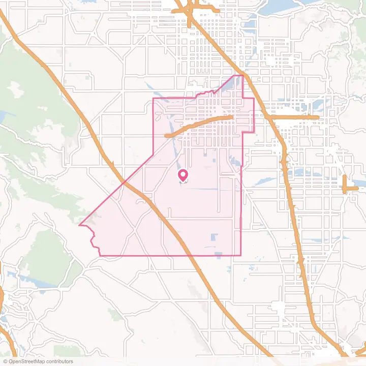 Map of the flower delivery area in Kings County, California