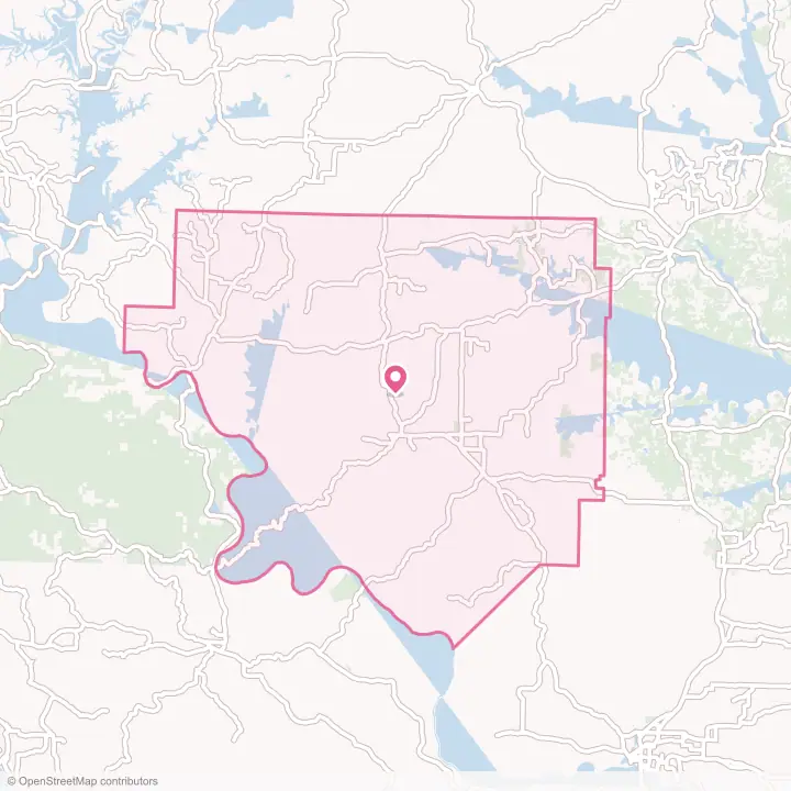 Map of the flower delivery area in Izard County, Arkansas