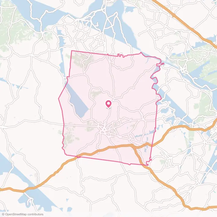 Map of the flower delivery area in Dickson County, Tennessee