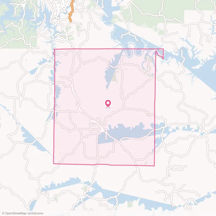 Map of the flower delivery area in Boone County, Arkansas