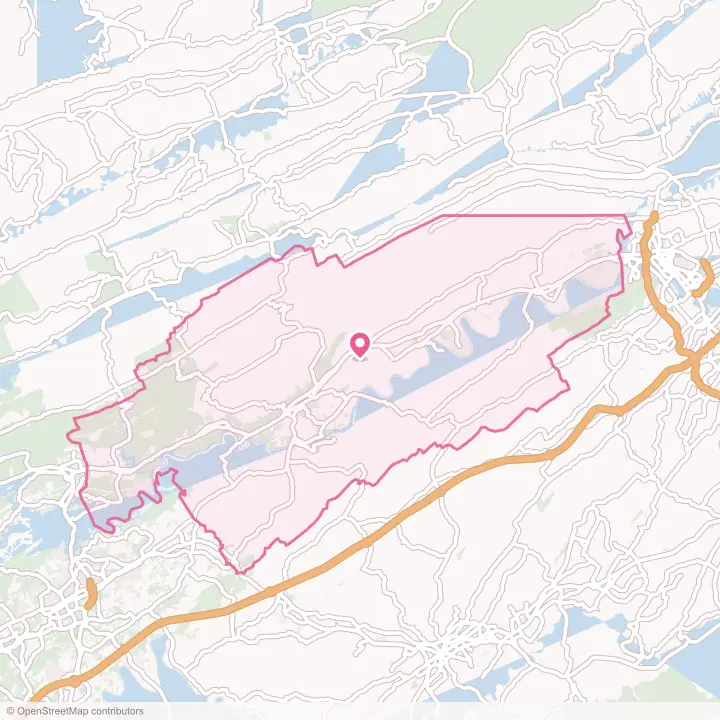 Map of the flower delivery area in Hawkins County, Tennessee