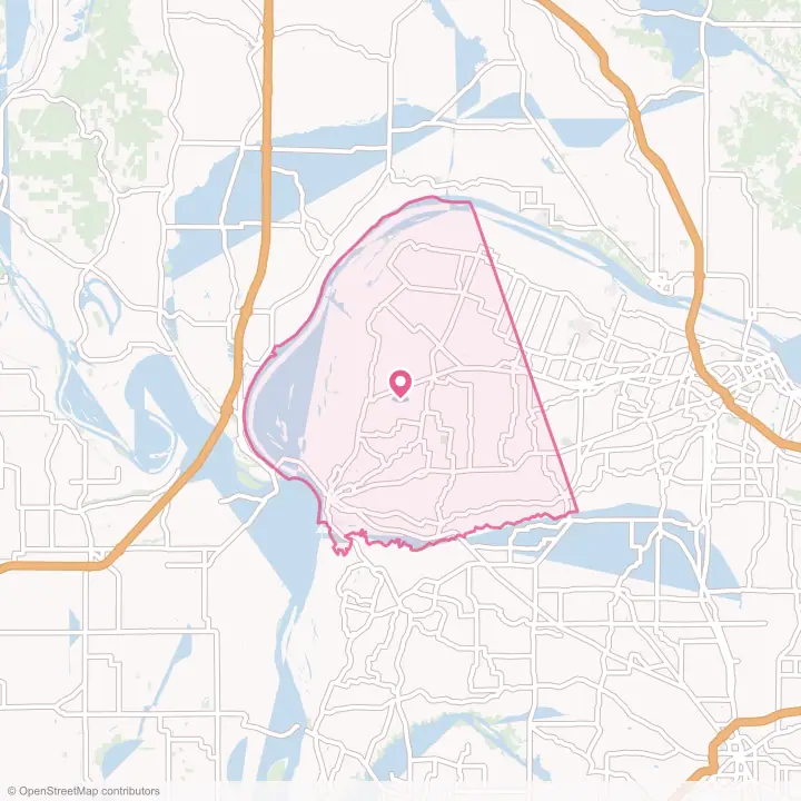 Map of the flower delivery area in Ballard County, Kentucky
