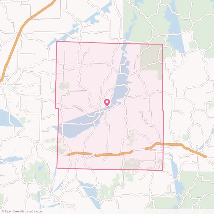 Map of the flower delivery area in Wright County, Missouri