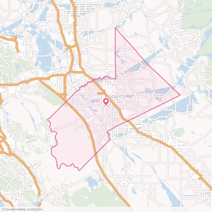 Map of the flower delivery area in Stanislaus County, California