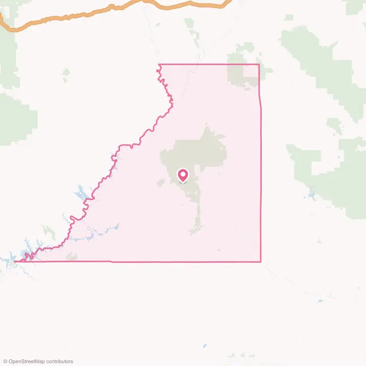 Map of the flower delivery area in San Juan County, Utah