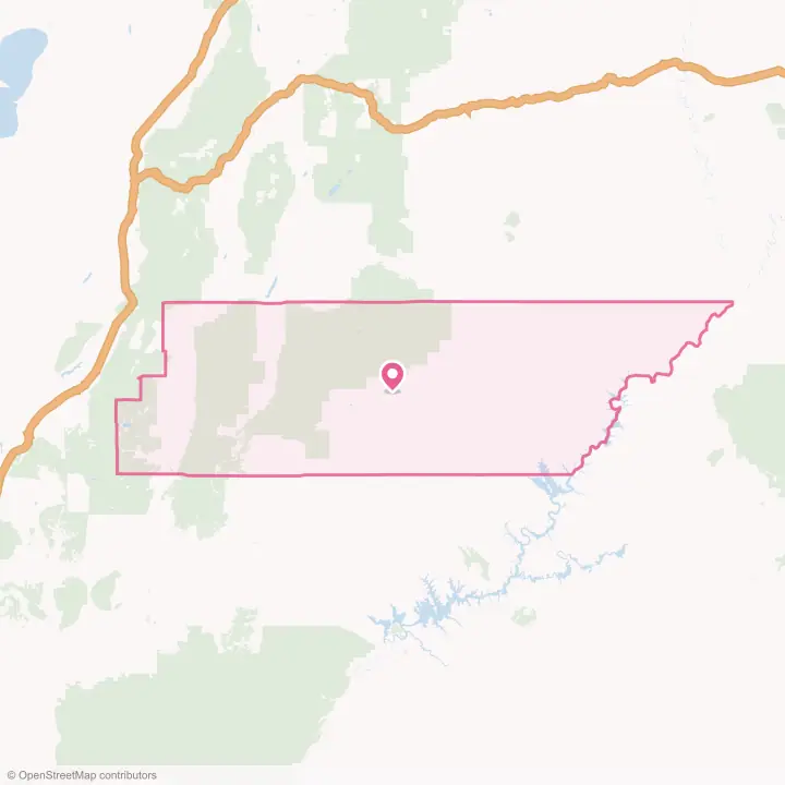 Map of the flower delivery area in Garfield County, Utah