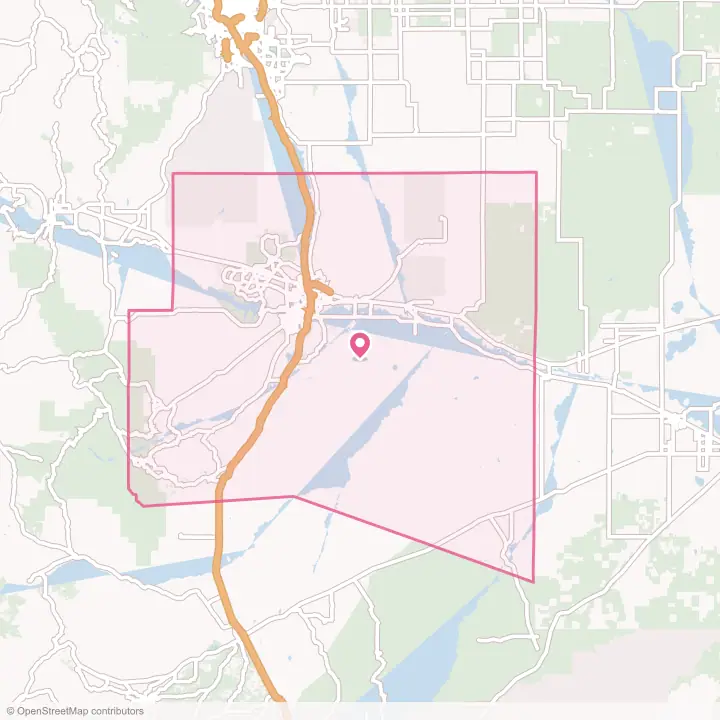 Map of the flower delivery area in Pueblo County, Colorado