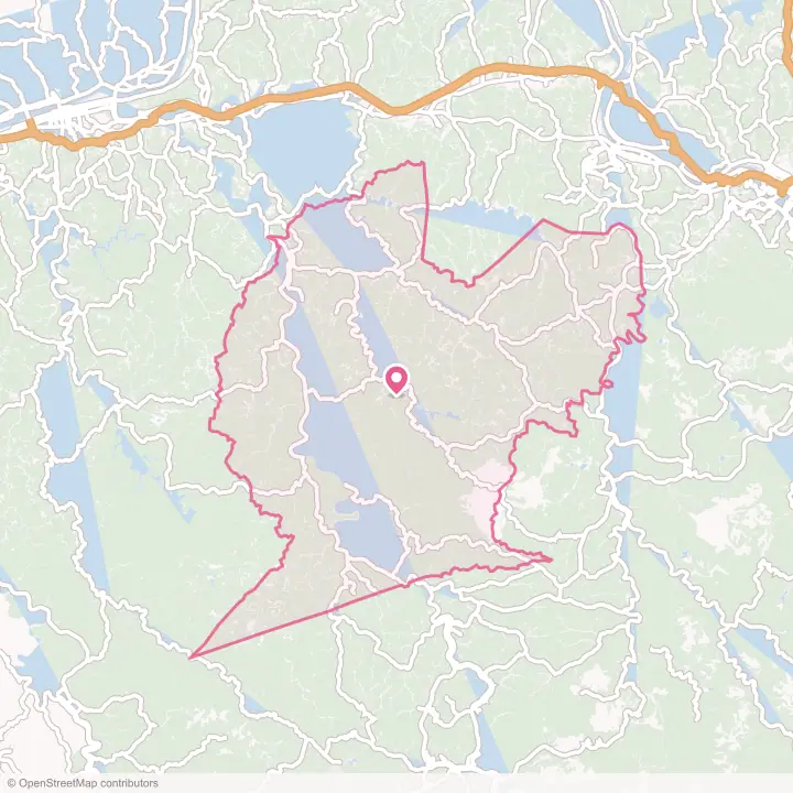 Map of the flower delivery area in Lincoln County, West Virginia