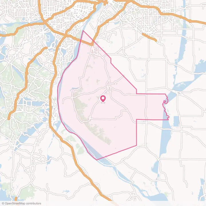 Map of the flower delivery area in Monroe County, Illinois