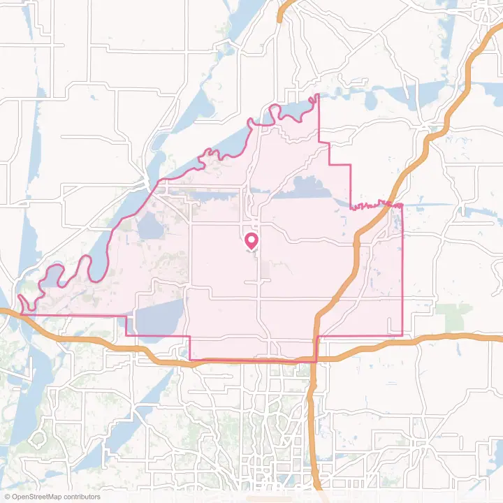 Map of the flower delivery area in Gibson County, Indiana