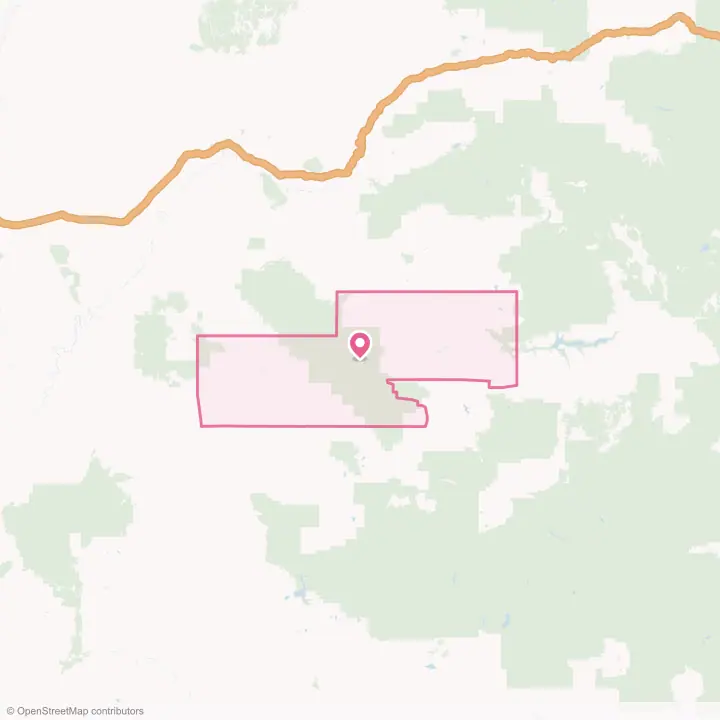 Map of the flower delivery area in Montrose County, Colorado