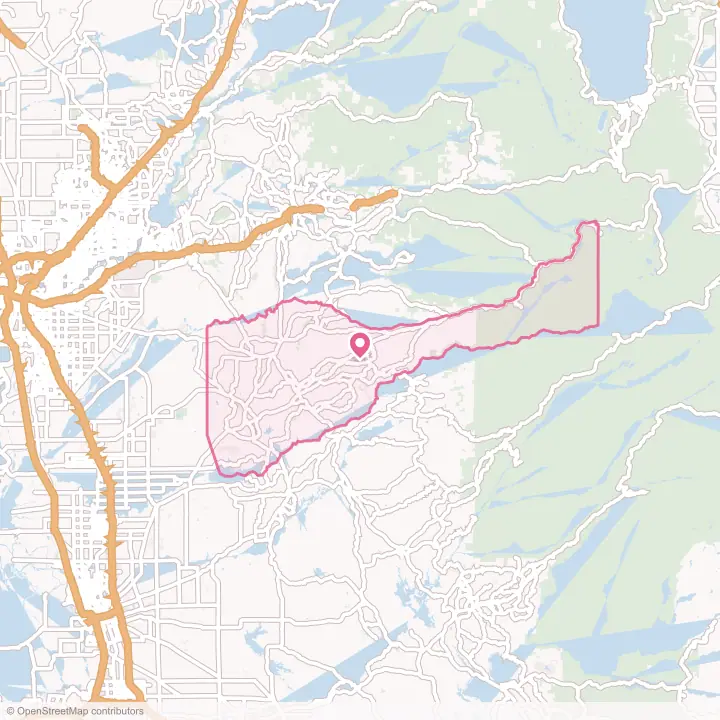 Map of the flower delivery area in Amador County, California