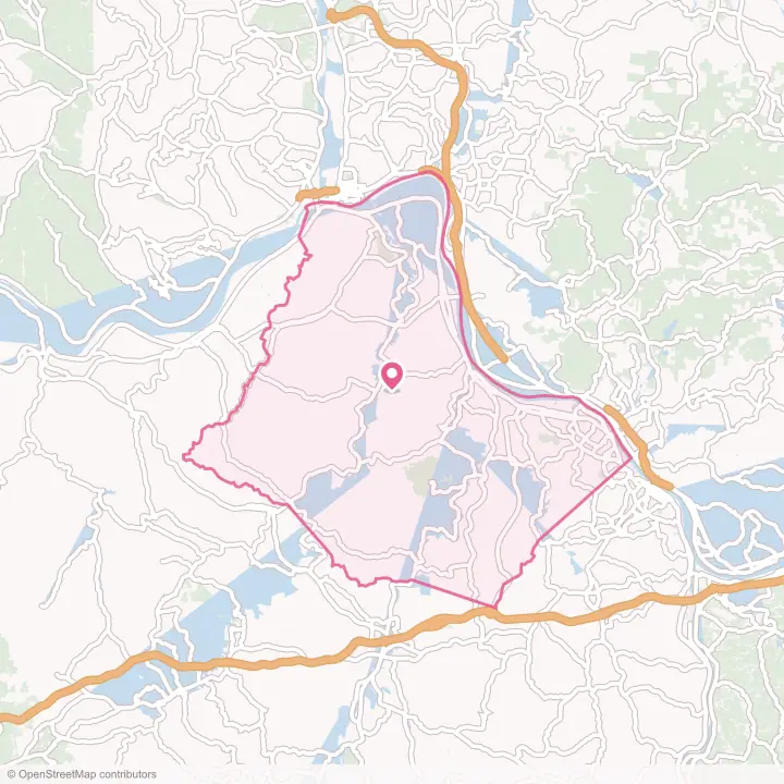 Map of the flower delivery area in Greenup County, Kentucky