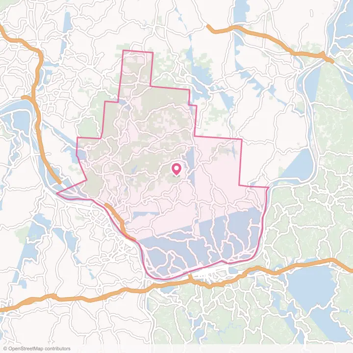 Map of the flower delivery area in Lawrence County, Ohio