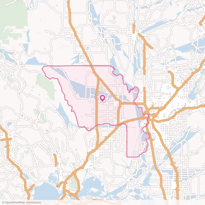 Map of the flower delivery area in Yolo County, California