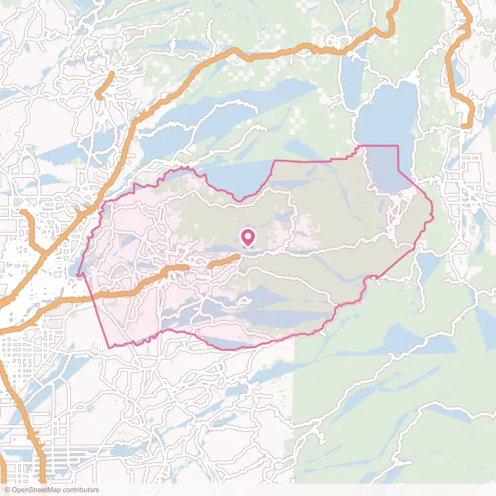 Map of the flower delivery area in El Dorado County, California
