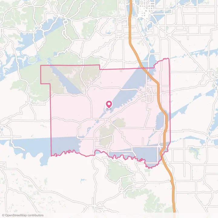 Map of the flower delivery area in Jackson County, Indiana