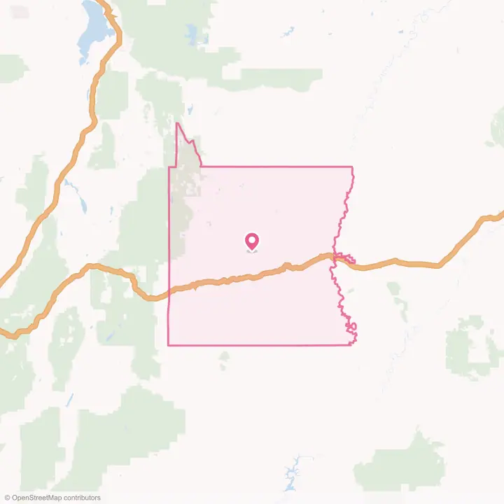 Map of the flower delivery area in Emery County, Utah