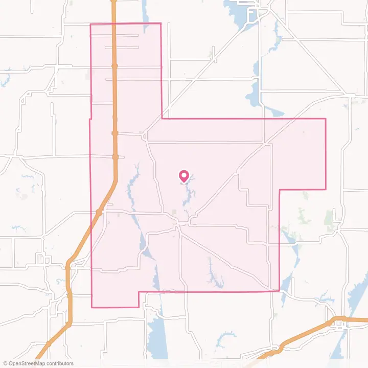 Map of the flower delivery area in Montgomery County, Illinois
