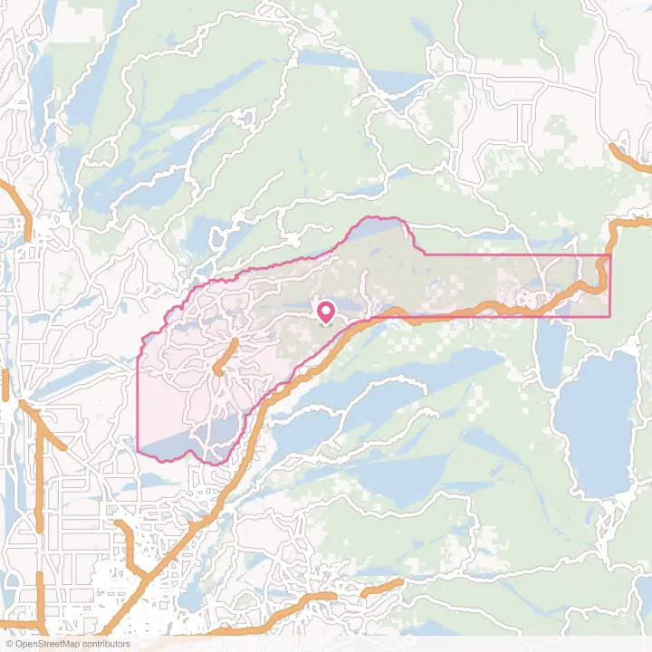 Map of the flower delivery area in Nevada County, California