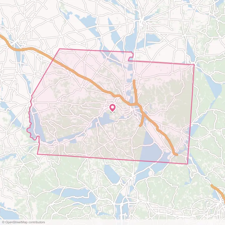 Map of the flower delivery area in Ross County, Ohio