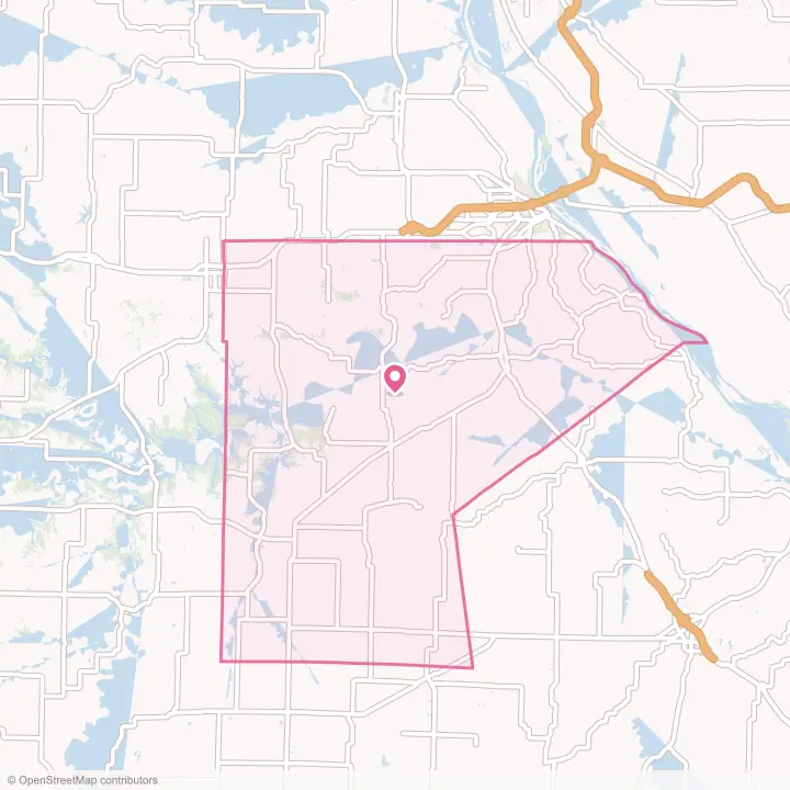 Map of the flower delivery area in Ralls County, Missouri