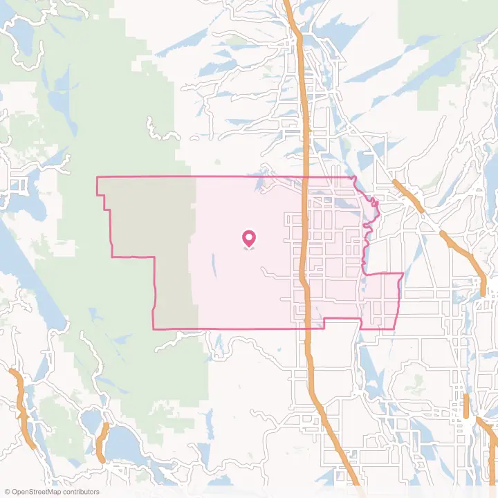 Map of the flower delivery area in Glenn County, California