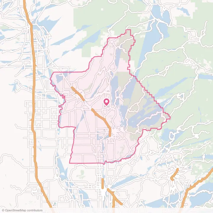 Map of the flower delivery area in Butte County, California