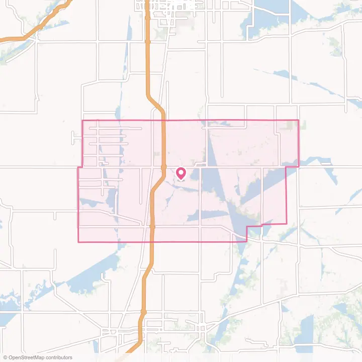 Map of the flower delivery area in Douglas County, Illinois