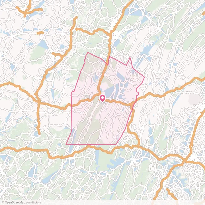 Map of the flower delivery area in Bedford County, Pennsylvania