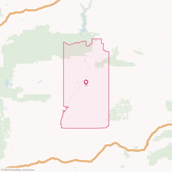Map of the flower delivery area in Uintah County, Utah