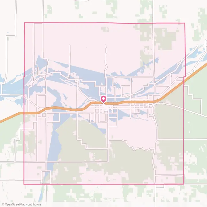 Map of the flower delivery area in Morgan County, Colorado