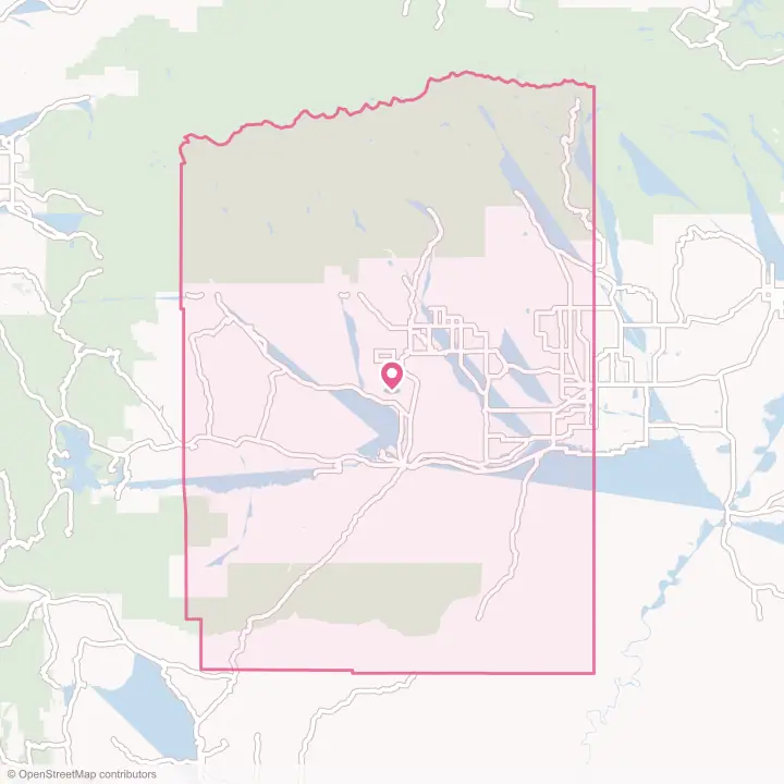 Map of the flower delivery area in Duchesne County, Utah