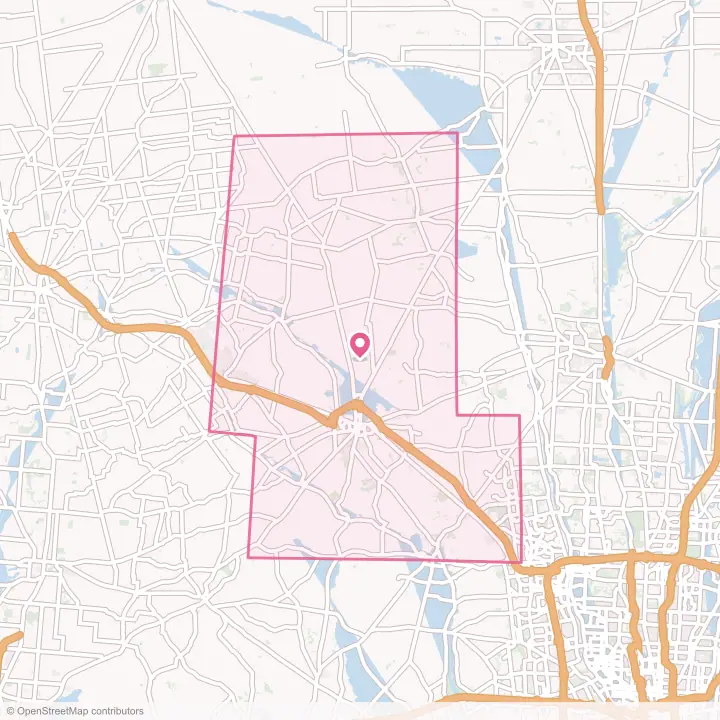 Map of the flower delivery area in Union County, Ohio