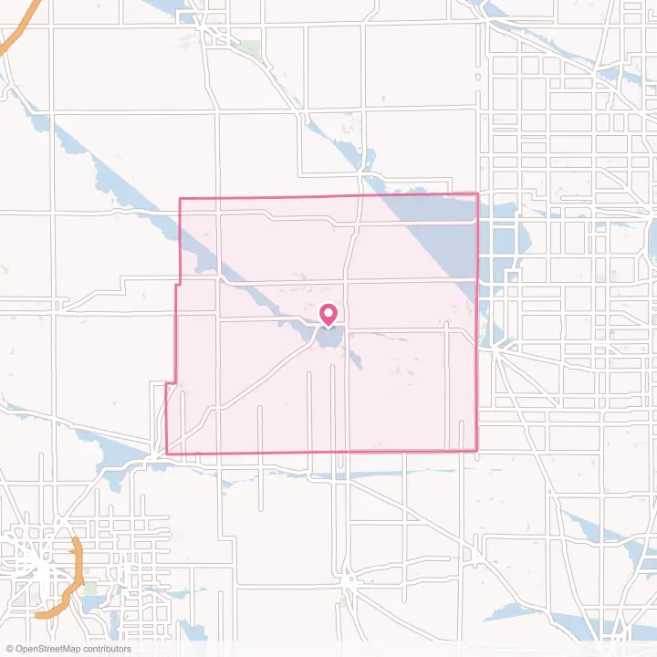 Map of the flower delivery area in Jay County, Indiana