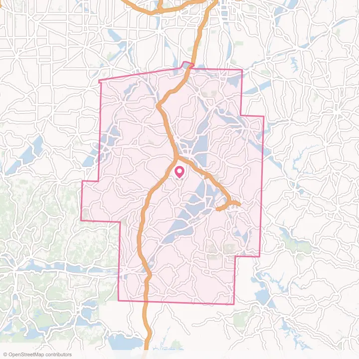 Map of the flower delivery area in Tuscarawas County, Ohio