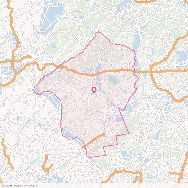 Map of the flower delivery area in Hunterdon County, New Jersey