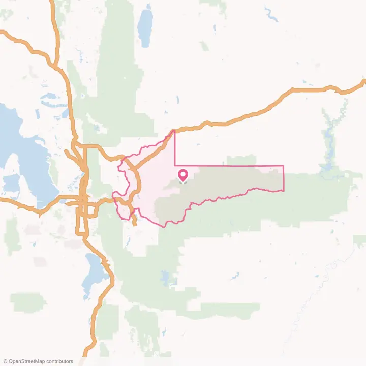 Map of the flower delivery area in Summit County, Utah
