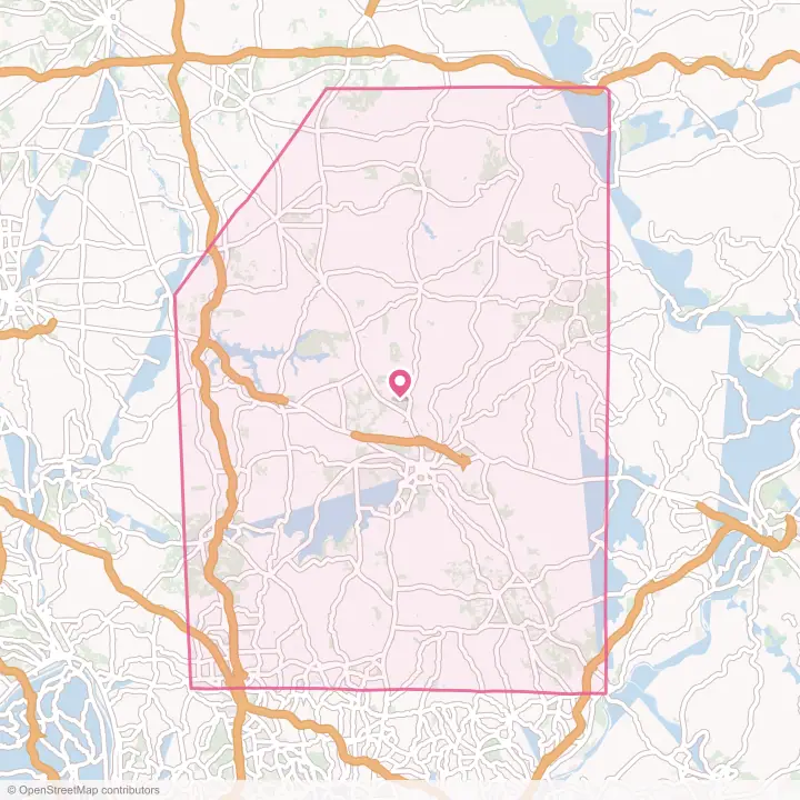 Map of the flower delivery area in Butler County, Pennsylvania