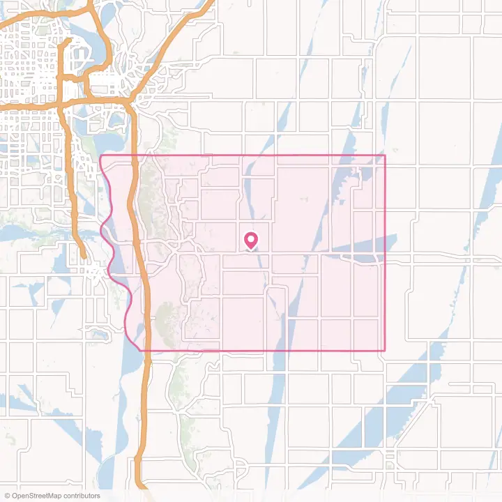 Map of the flower delivery area in Mills County, Iowa