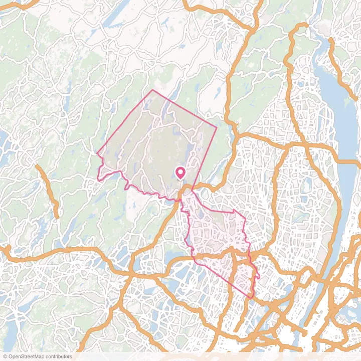 Map of the flower delivery area in Passaic County, New Jersey