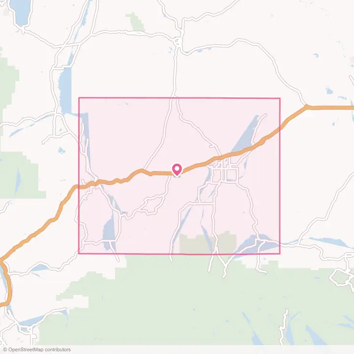 Map of the flower delivery area in Uinta County, Wyoming