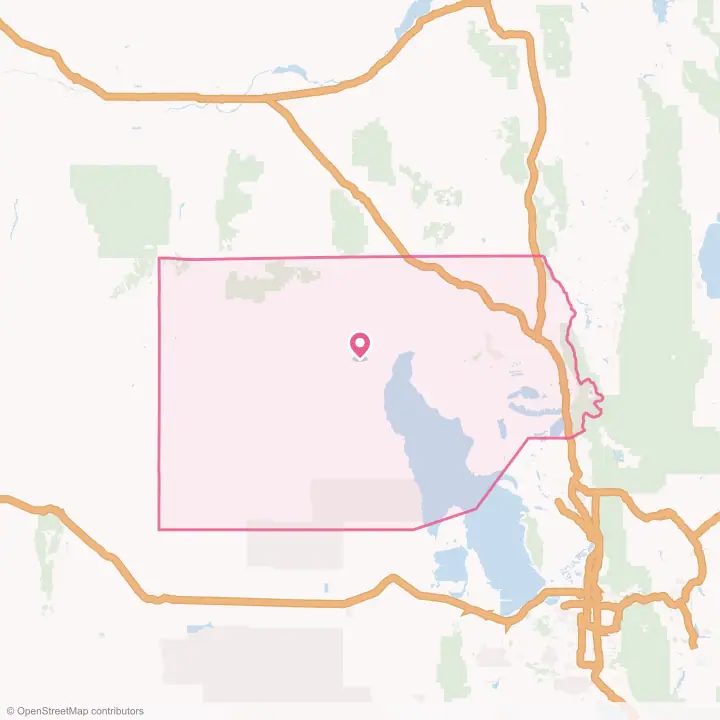 Map of the flower delivery area in Box Elder County, Utah