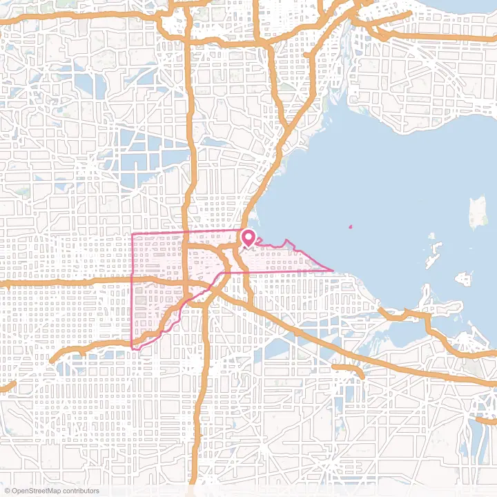 Map of the flower delivery area in Lucas County, Ohio