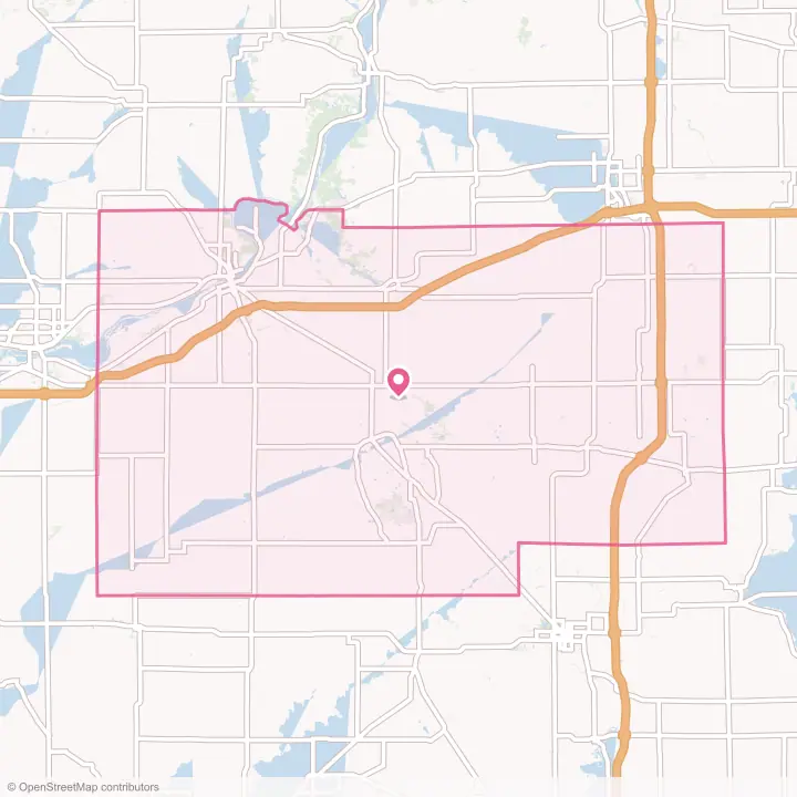 Map of the flower delivery area in Lee County, Illinois