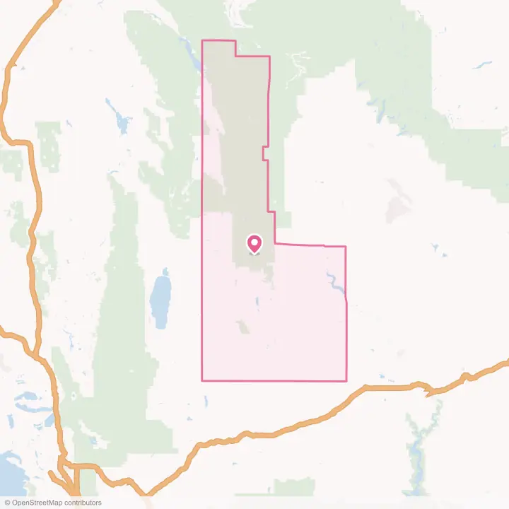 Map of the flower delivery area in Lincoln County, Wyoming