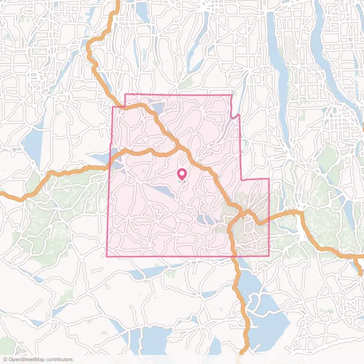 Map of the flower delivery area in Steuben County, New York