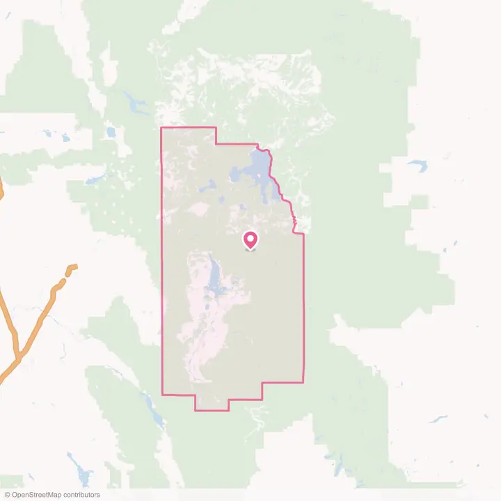 Map of the flower delivery area in Teton County, Wyoming